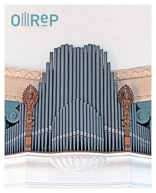 Bild von der Orgel Gaisburg mit Logo des OReP e.V.