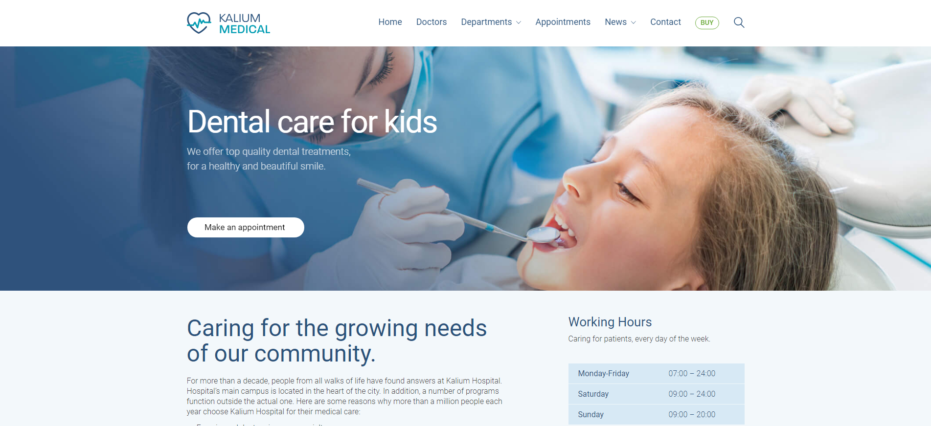 Bild von Wordpress Theme Kalium Medical