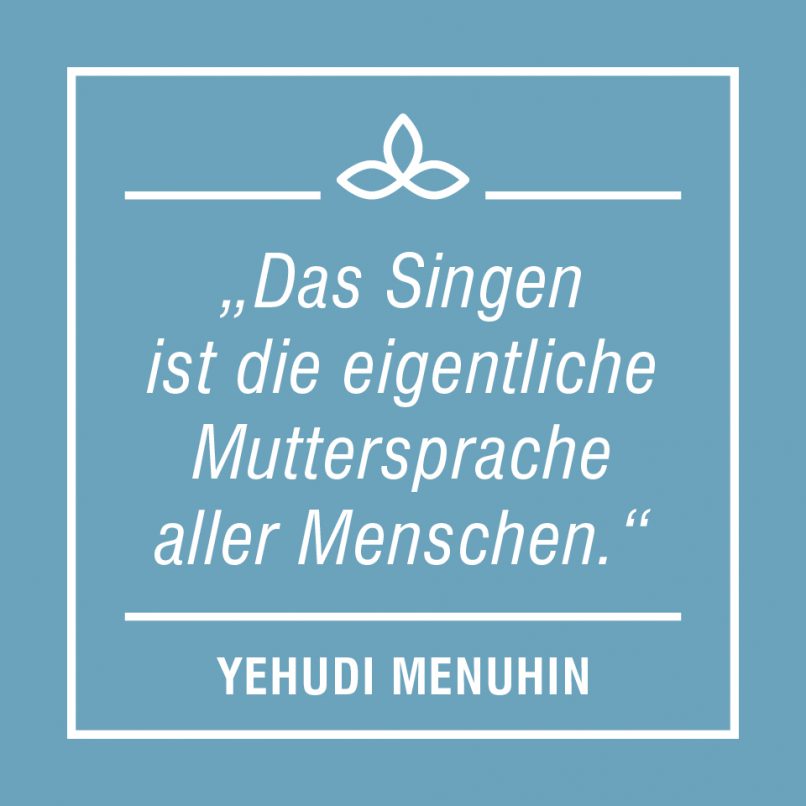 Bild mit Text zum Thema Singen