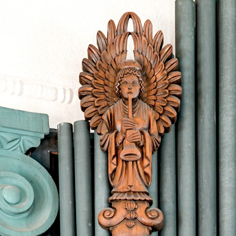 Bild eines Detials der Gaisburger Orgel